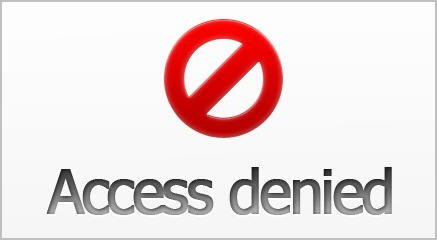Access Denied With A Red Caution Circle